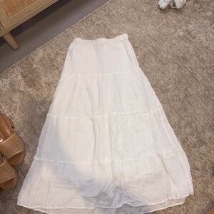Edikted Crisp White Maxi Skirt